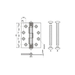 2470 Plain Joint Hinge - Doorware