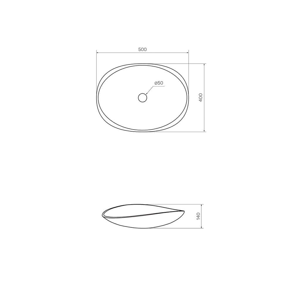 Disegual Bench Basin Basso 500x400 Classic - PARISI Bathroom Furniture