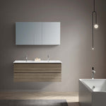 Evo 1200 Wall Cabinet with Double Ceramic Top - Vanity Cabinets