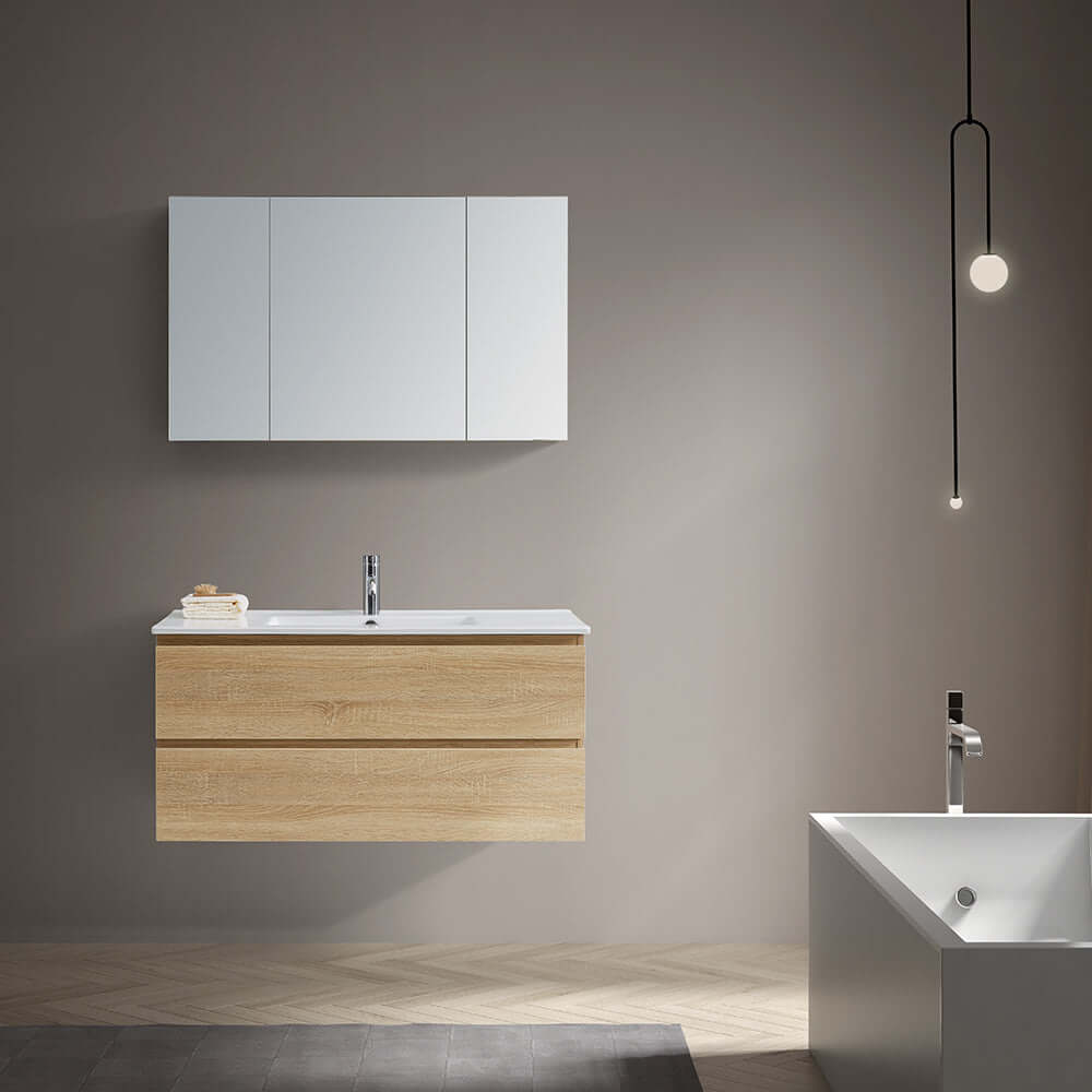 Evo 1000 Wall Cabinet with Ceramic Top - Vanity Cabinets