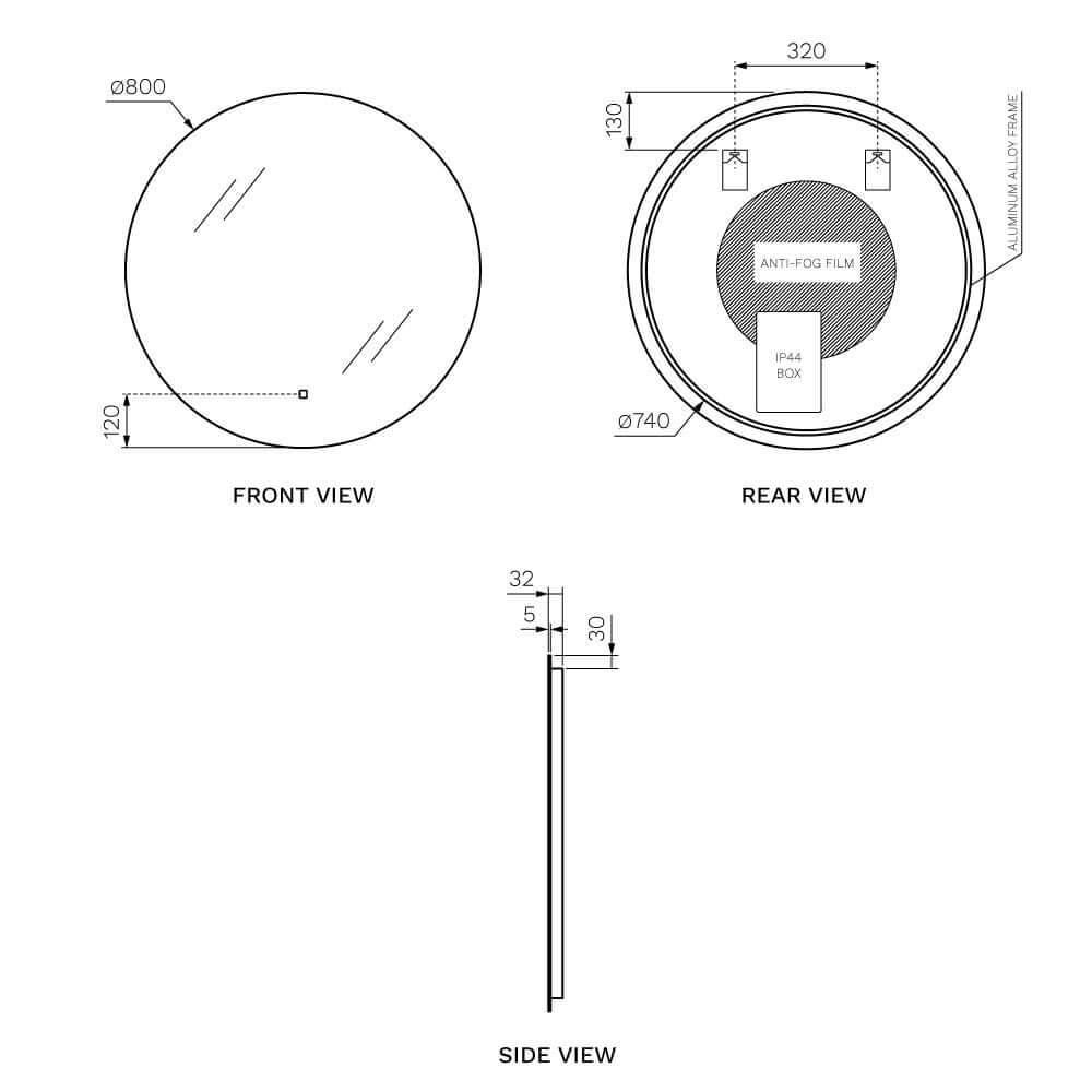 Eclipse 800 Progressive LED Mirror - Mirrors