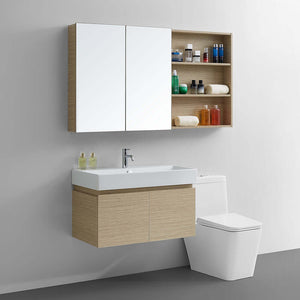 Feel 800 Wall Cabinet with Ceramic Top - Vanity Cabinets