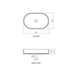 Fino Oval Solid Surface 58 Wash Basin - Bathroom Furniture