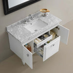 Glamour Silk 1200 Floor Cabinet with Marble Top - Vanity Cabinets