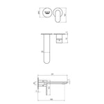 ABC II Wall Mixer with 190mm Spout (Individual Flanges) - Bathroom Tapware