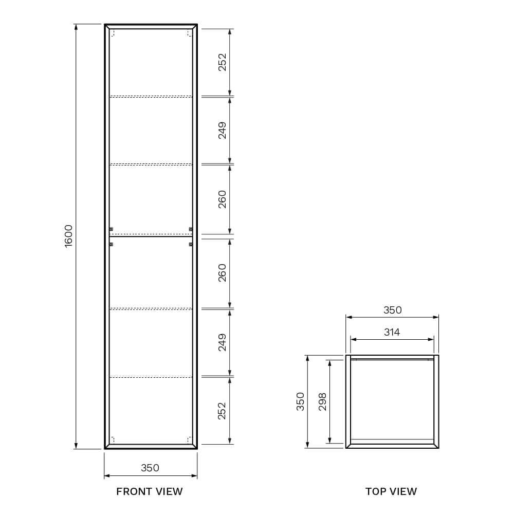 IKS 350 Side Storage Unit Right Hand - PARISI Side Storage