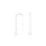 Jazz Shower Head (220mm) & Curved Arm - Showers