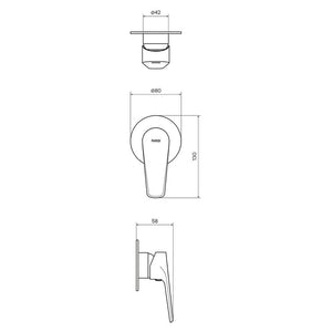 Freccia Wall Mixer - Bathroom Tapware