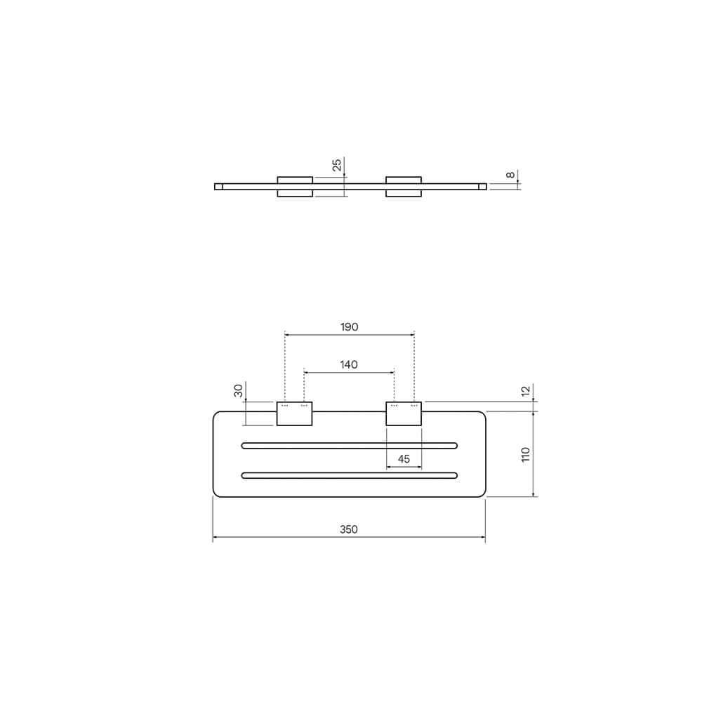 L'Hotel Shelf 350mm PARISI Bathroom Accessories
