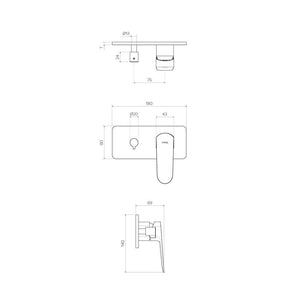Loom Wall Mixer with 2-Way Diverter - Bathroom Tapware