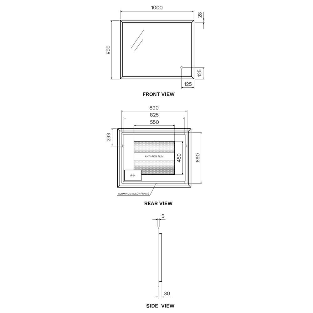 Multi Line Progressive LED Mirror 1000 - Mirrors