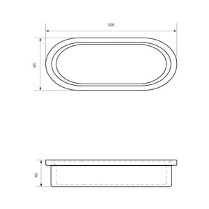 Ellisse Glass Dish only - Bathroom Accessories