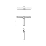 L'Hotel Shower Squeegee with Wall Mounting Bracket - Bathroom Accessories