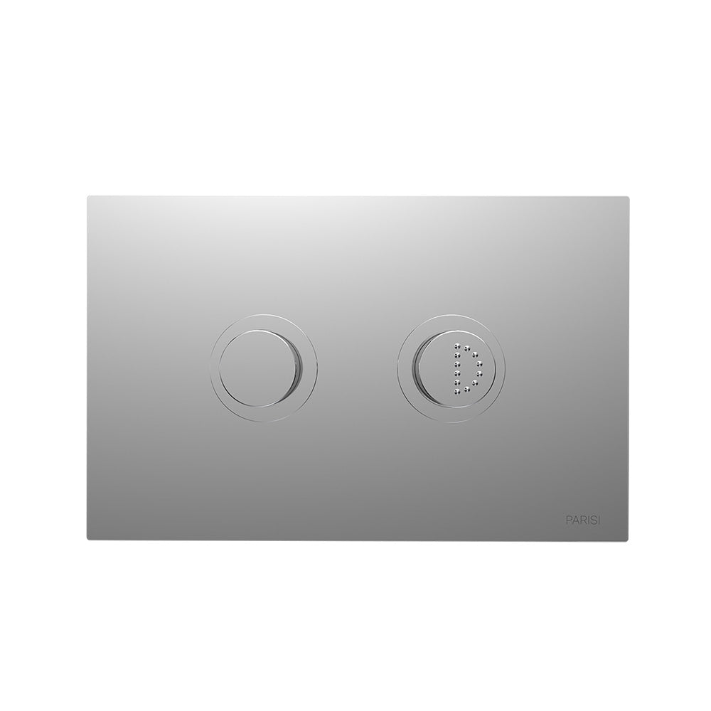 Twin Accessible Raised Button Set On Metal Plate Chrome for PA111/PA121 - Toilets