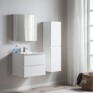 Pure Bianco 600 Wall Cabinet with Ceramic Top - Vanity Cabinets