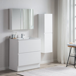 Pure Bianco II 800 Floor Cabinet with Ceramic Top - Vanity Cabinets