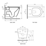 Ellisse II Wall Hung Pan Rimless (including Soft Close Seat) - Toilets