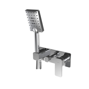 Quasar II Wall Mixer with Diverter and ABS Hand Shower - Bathroom Tapware