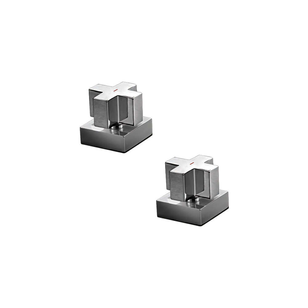 Cross Wall Top Assemblies (pair) - Bathroom Tapware