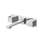 Quadro Wall Set with 170mm Square Spout on Plate - Bathroom Tapware