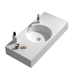 Rotondo 1000 Basin Right Hand Tap Hole with Overflow - Bathroom Furniture