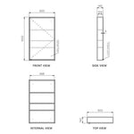 Rocki 600 Mirror Cabinet - Mirrors