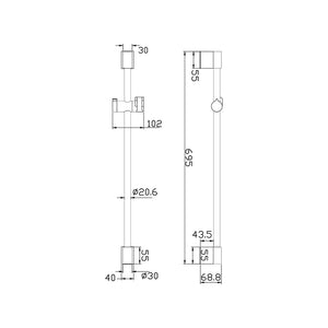 Stella Sliding Rail Only - Showers