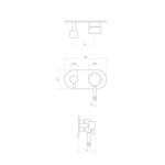 Tondo II Wall Mixer with 3-Way Diverter - Bathroom Tapware