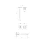 Todo II Wall Mixer with 220mm Spout (Individual Flanges) - Bathroom Tapware