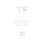 Todo II Wall Mixer with 2-Way Diverter - Bathroom Tapware