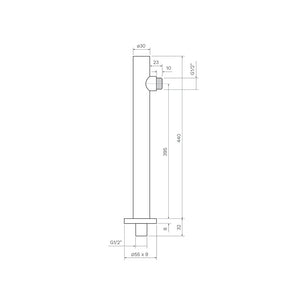 Tondo Wall Shower Arm 440mm - Showers