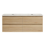 Evo Venti 1200 Wall Cabinet Sahara with Engineered Stone Double Top - Vanity Cabinets