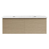 Rocki Venti 1200 Wall Cabinet Sand Plus with Engineered Stone Double Top - Vanity Cabinets