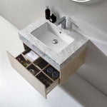 Veneto 700 Wall Cabinet with Marble Wash Basin - Vanity Cabinets